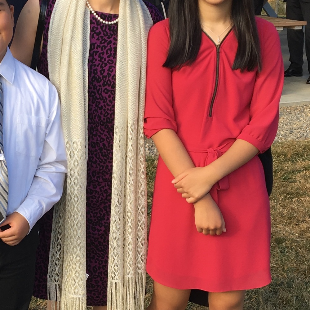 Red Zip Front Dress for Juniors- IZ Byer
